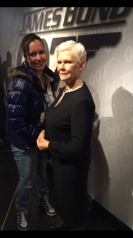 me and judi dench at madame tussaid's