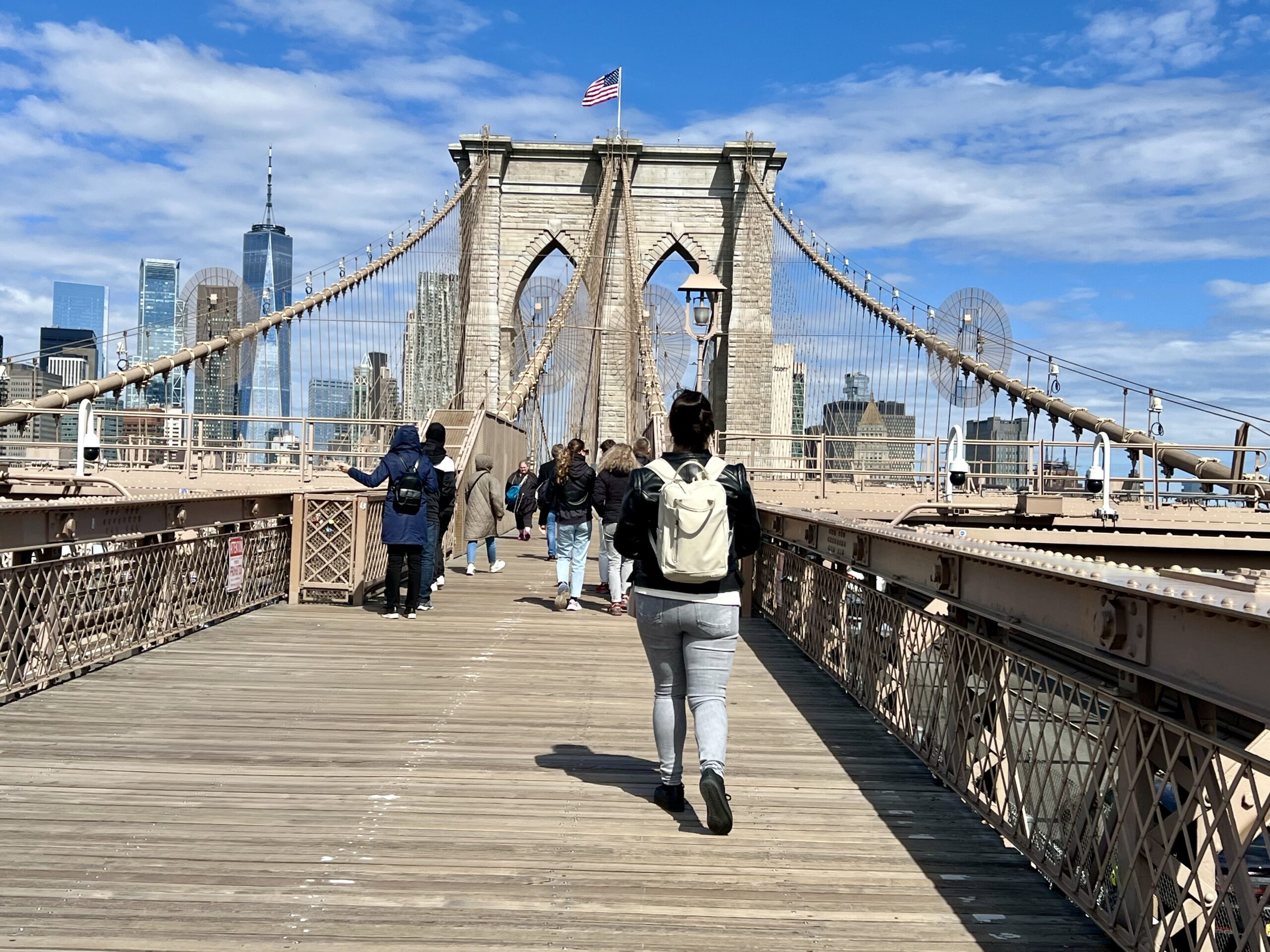 me walking on brooklyn bridge