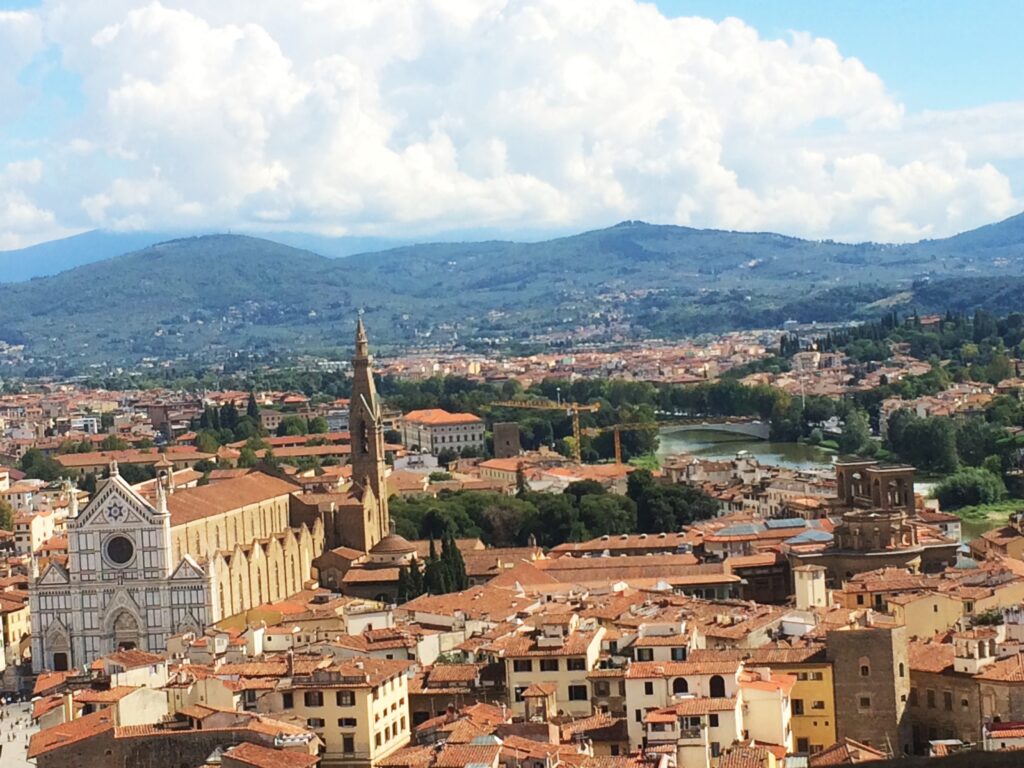 santa croce as seen from the palazzo vecchio