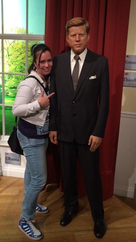 me and kennedy at madame tussaud's