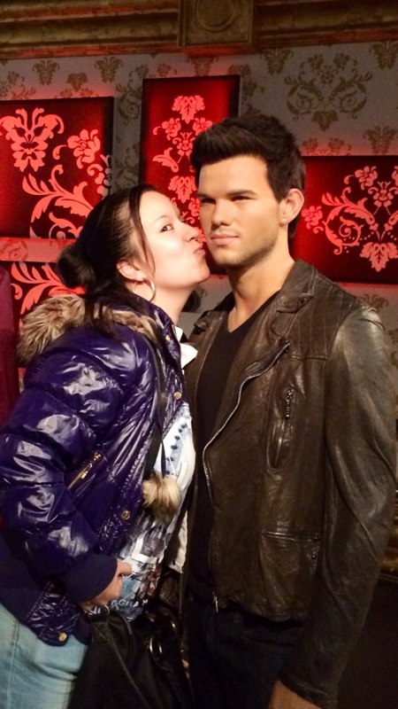 me and taylor lautner at madame tussaud's