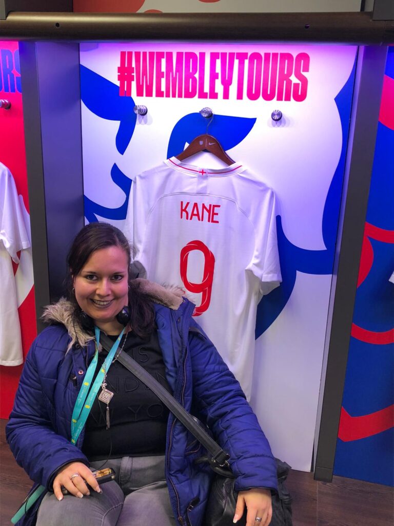 me during tour through wembley with shirt kane