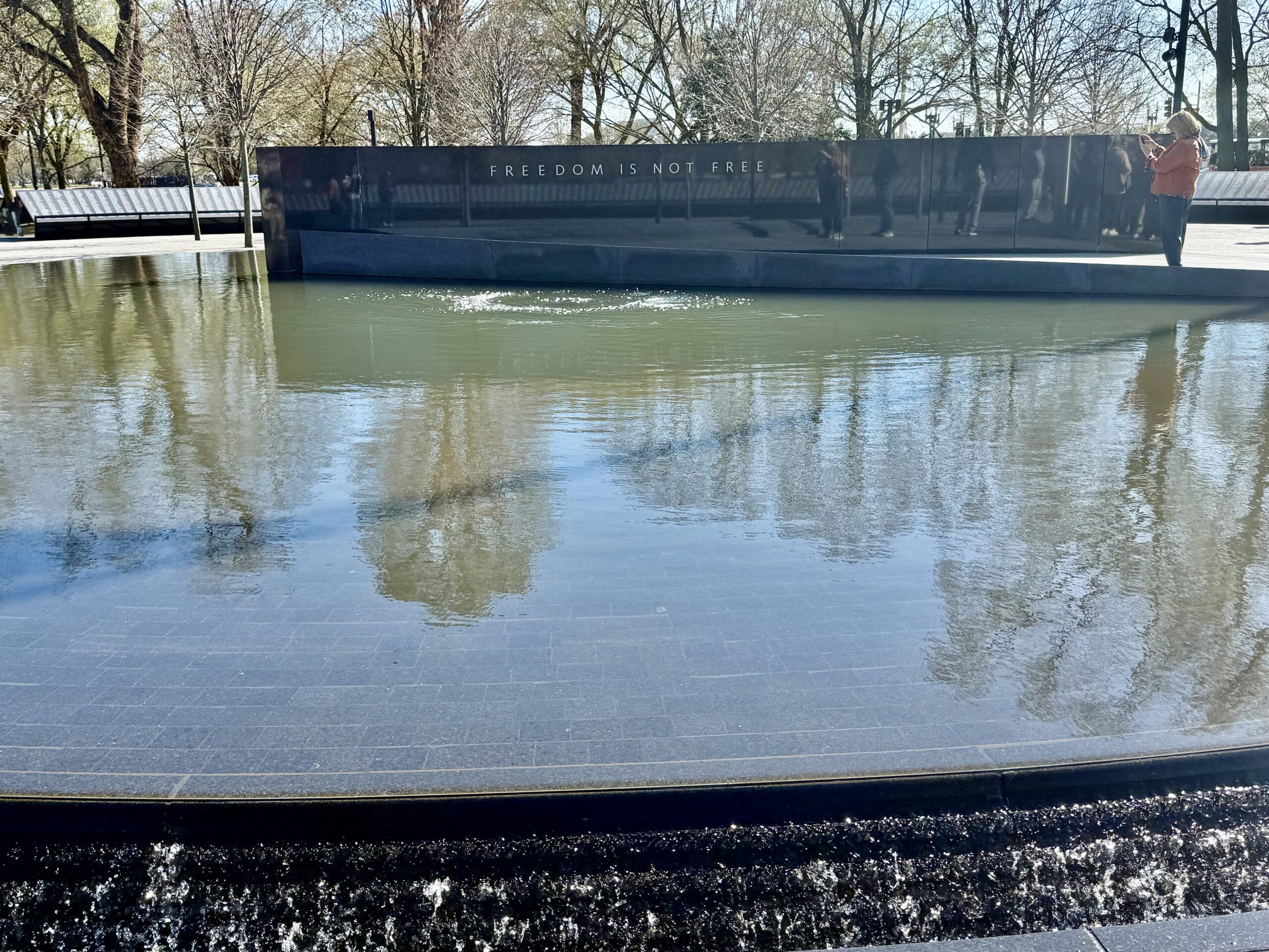 pool of remembrance at korean war memorial