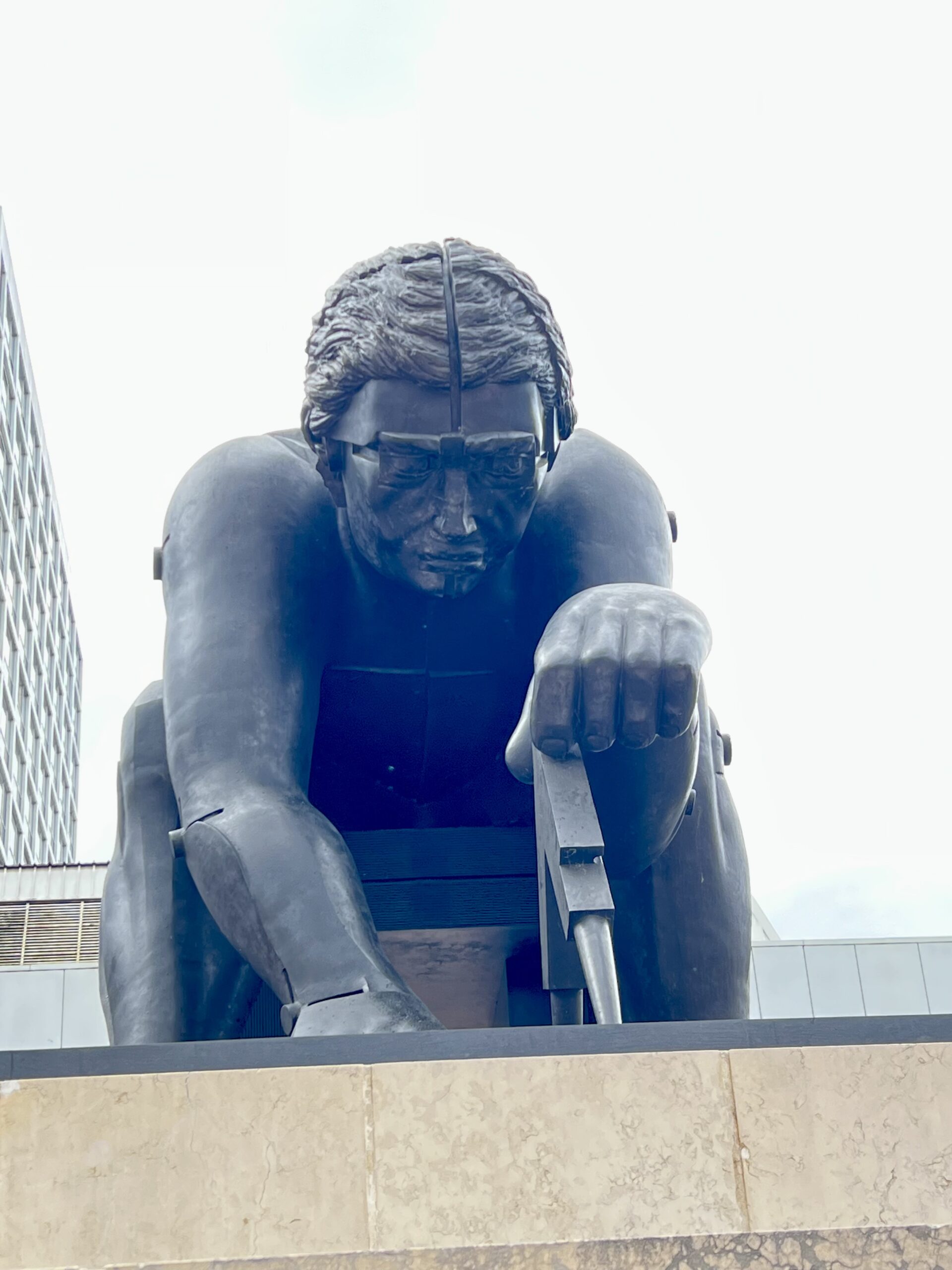 statue in front of british library