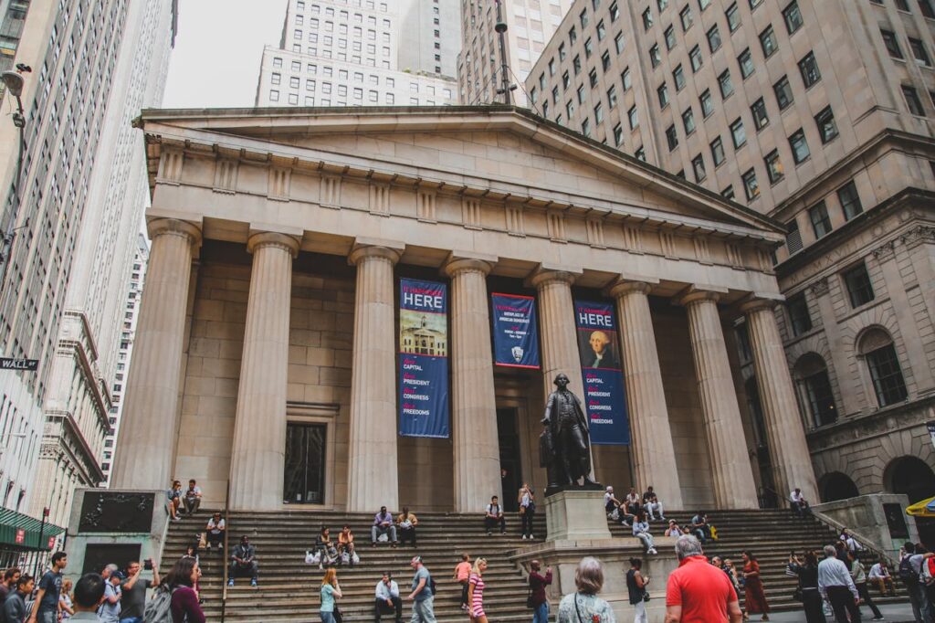 federal hall at wall street new york