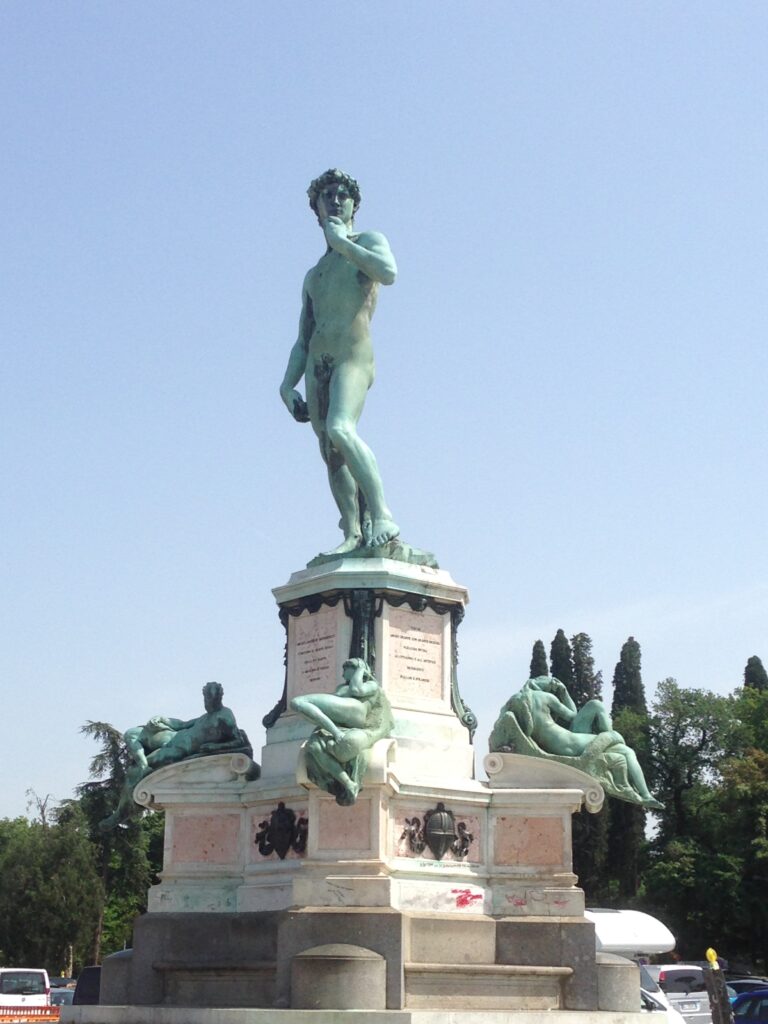 replica of david on piazzale michelangelo