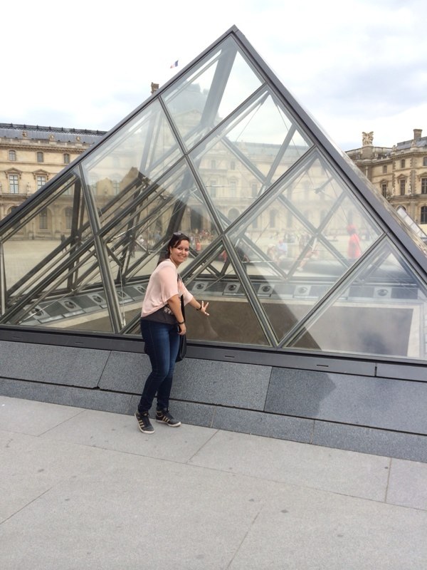 me at louvre pyramid