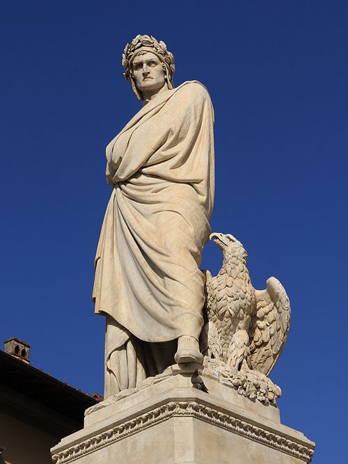 Statue of Dante at Piazza Santa Croce. By Jörg Bittner 