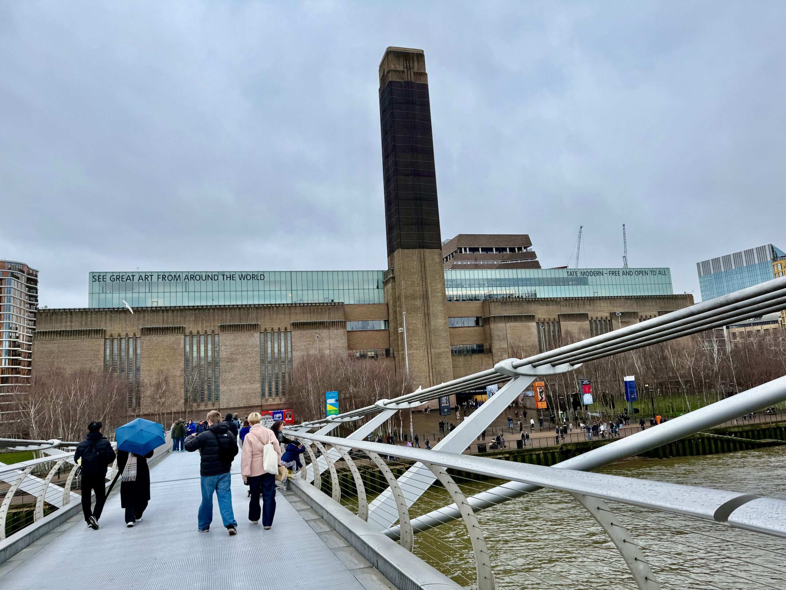 Tate modern as seen  from the millennium bridge 