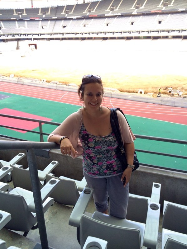 me overlooking the playing field in stade de france