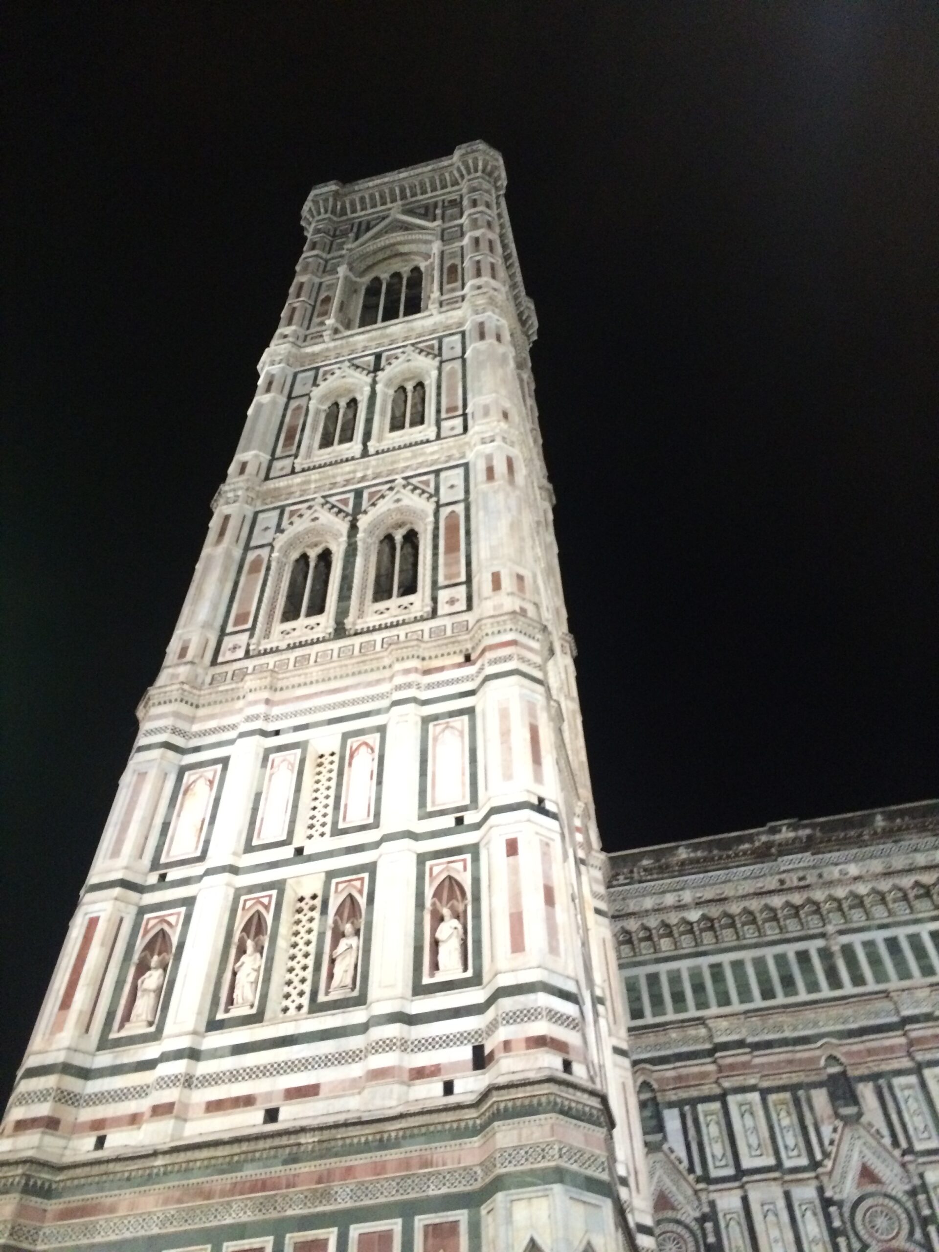 campanile at night