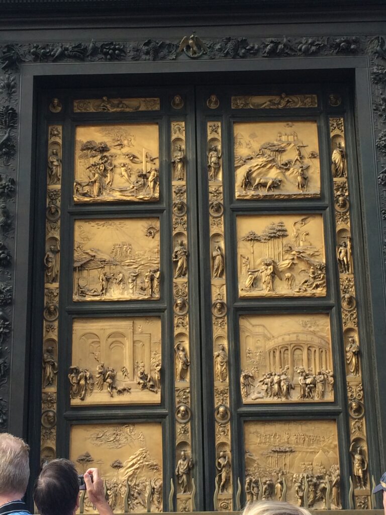 the famous golden doors of the baptisterium