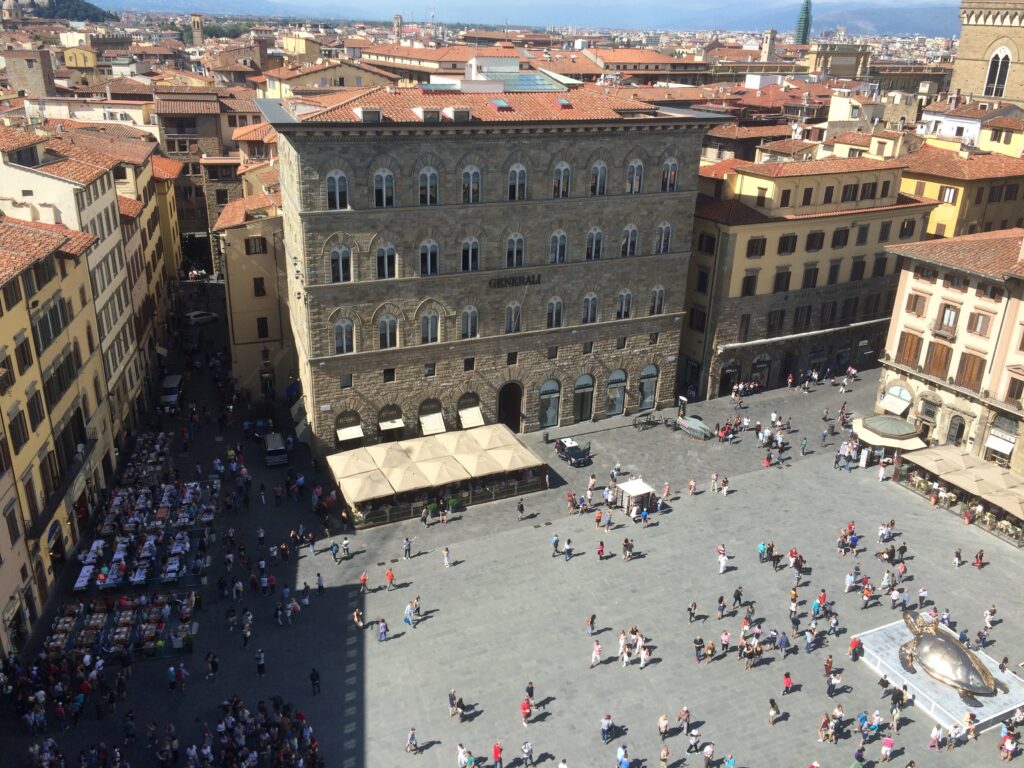 piazza della signoria from above