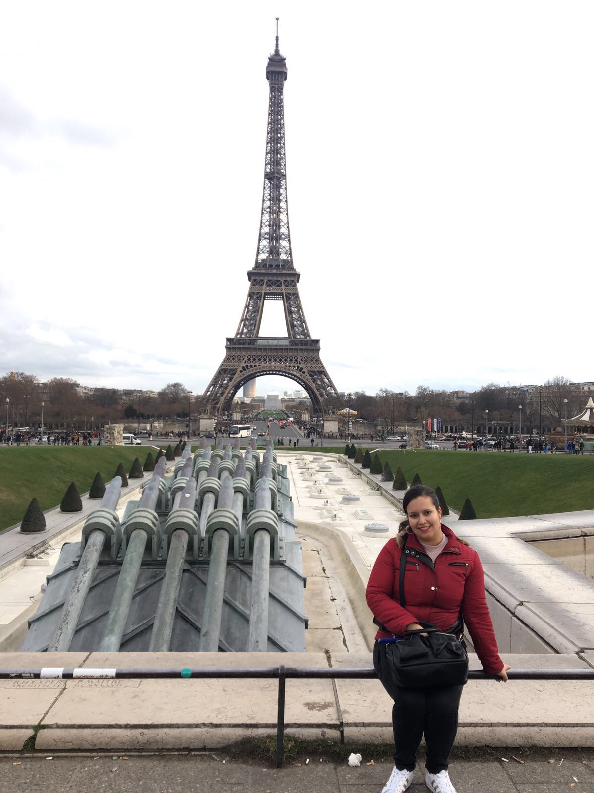 me at trocadero with the eiffel tower at my back