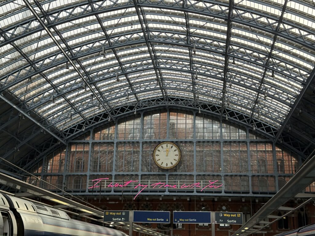 this is what you get when you get off the Eurostar at St. Pancras