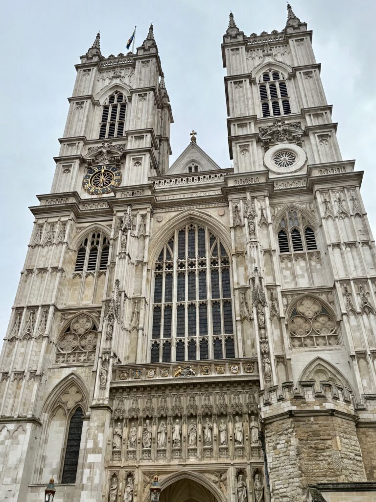 front westminster abbey at daylight