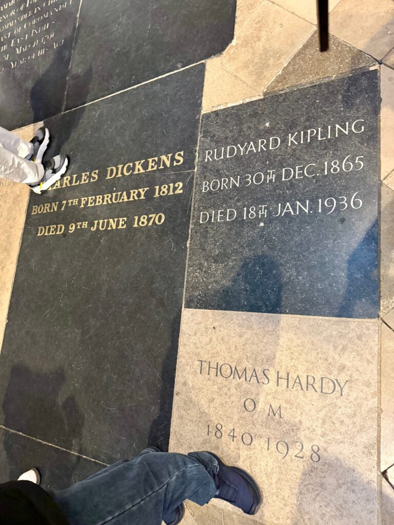 charles dickens and kipling in westminster abbey