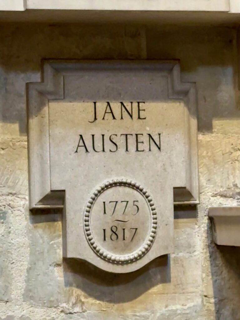jane austen in westminster abbey