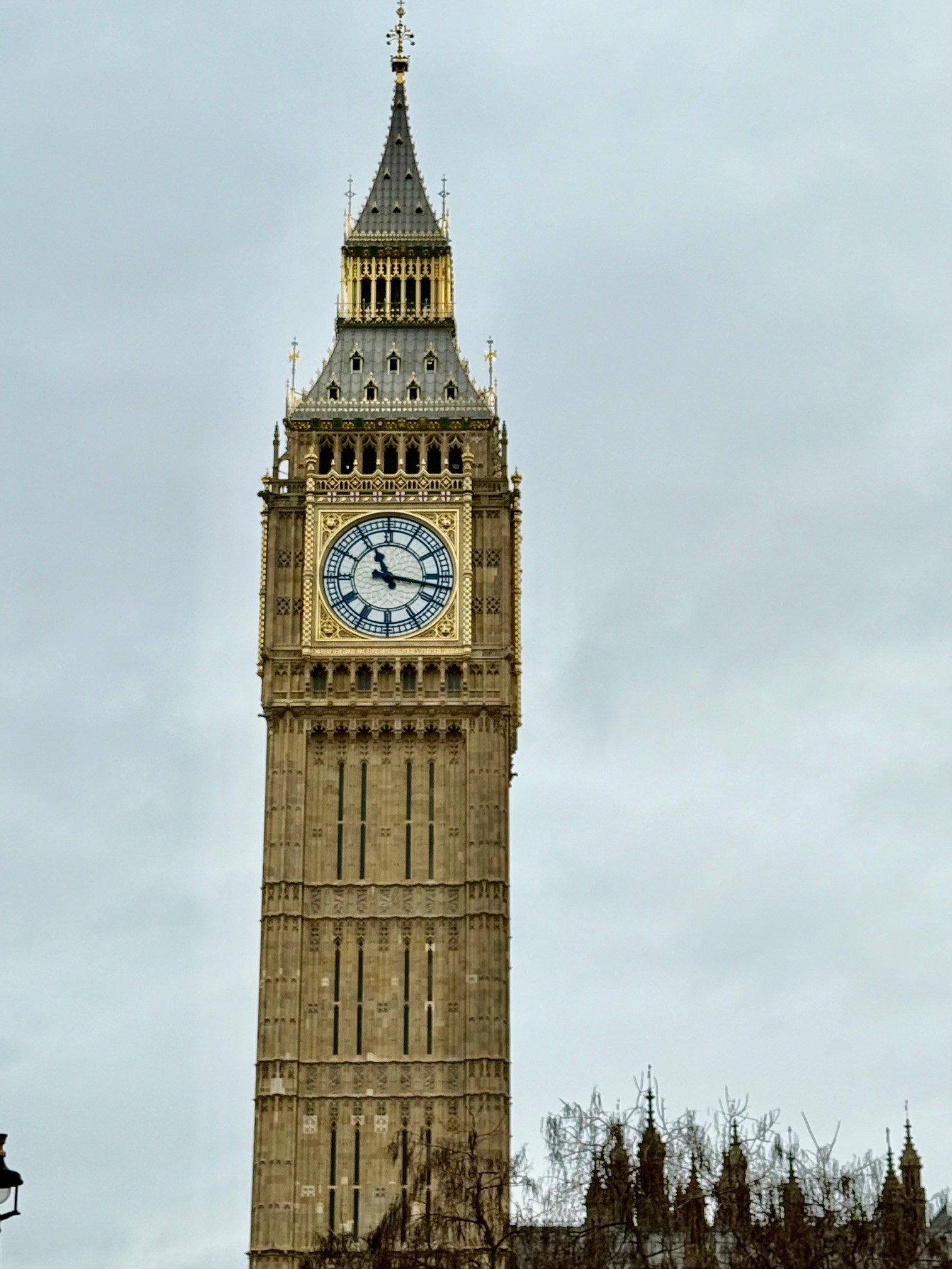 big ben in the morning