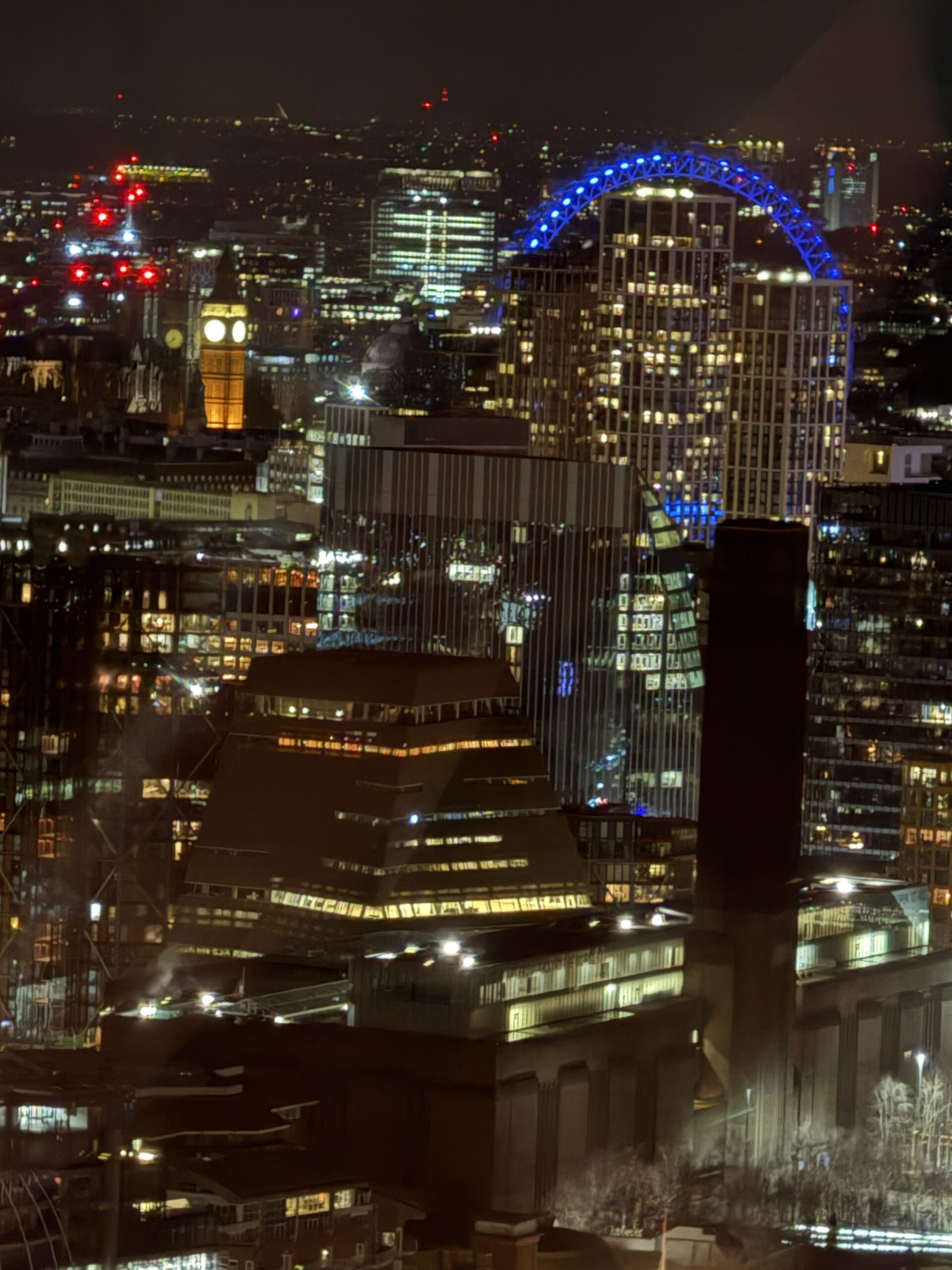 view from sky garden on big ben