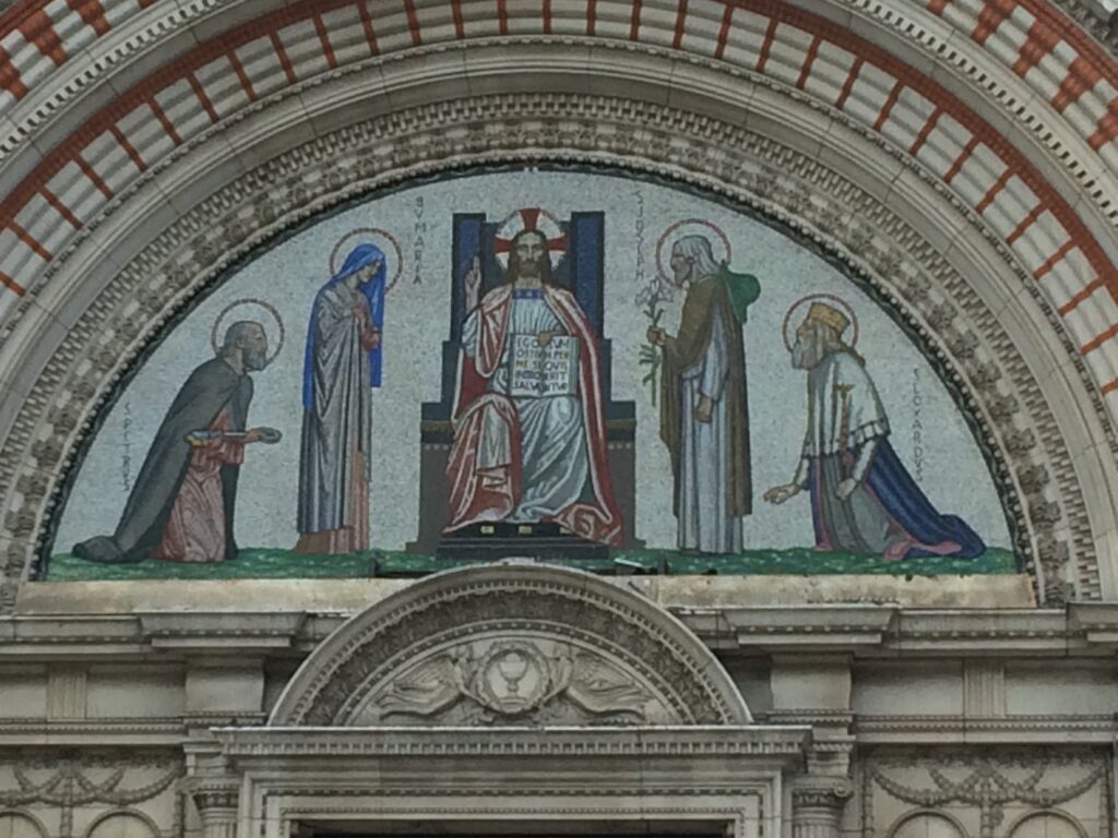 colourful fresco in westminster cathedral