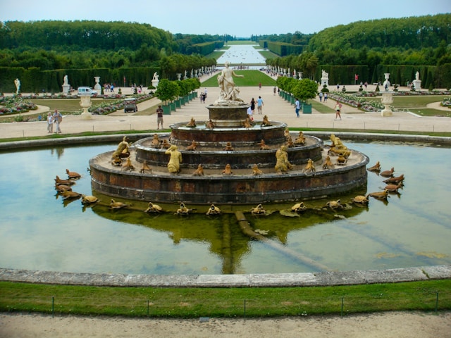 the vast gardens of versailles palace